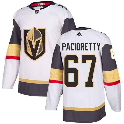 Adidas Men Vegas Golden Knights #67 Max Pacioretty White Road Authentic Stitched NHL Jersey->more nhl jerseys->NHL Jersey